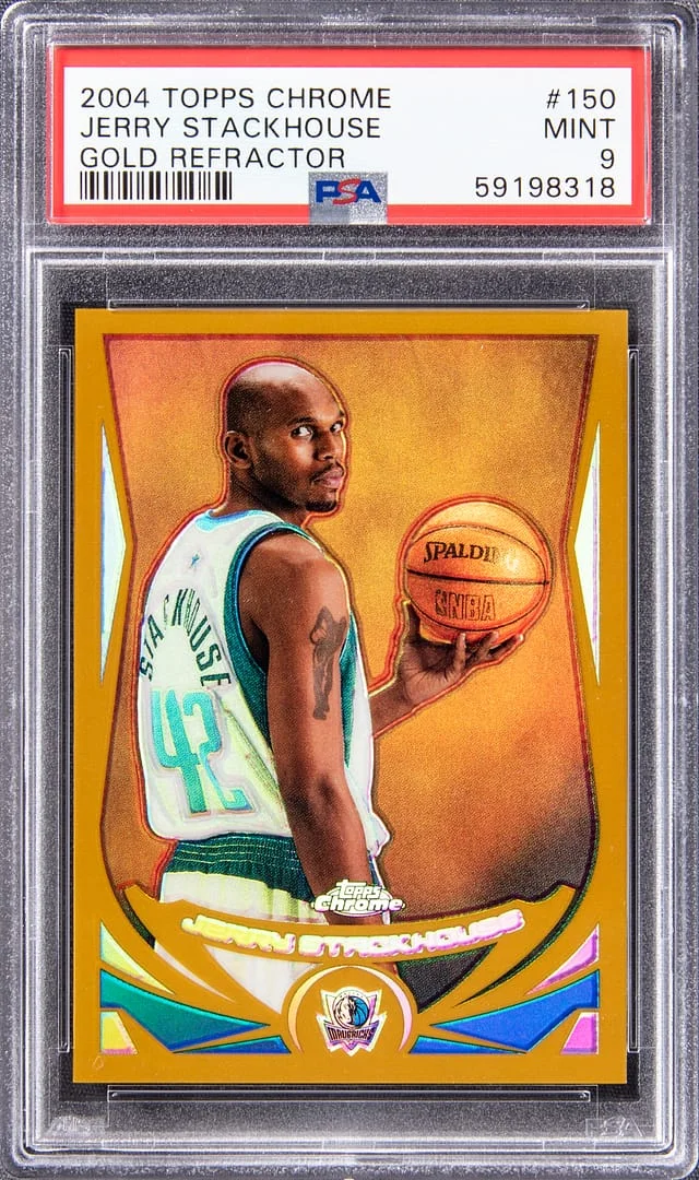 2004-05 Topps Chrome Jerry Stackhouse Gold Refractor #150 card image