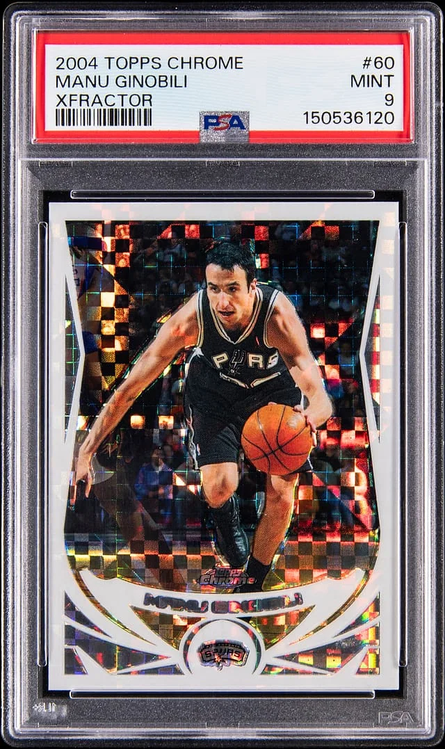 2004-05 Topps Chrome Manu Ginobili X-Fractor #60 card image