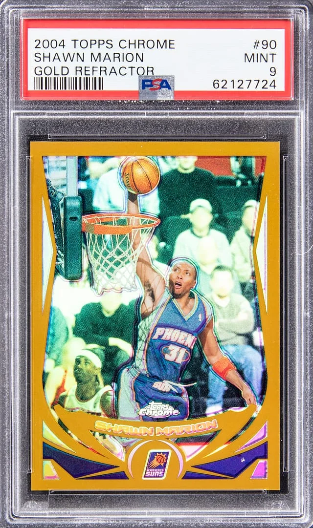 2004-05 Topps Chrome Shawn Marion Gold Refractor #90 card image