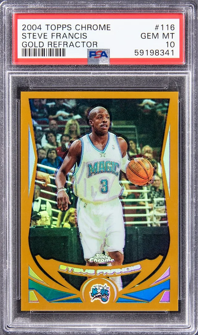 2004-05 Topps Chrome Steve Francis Gold Refractor #116 card image