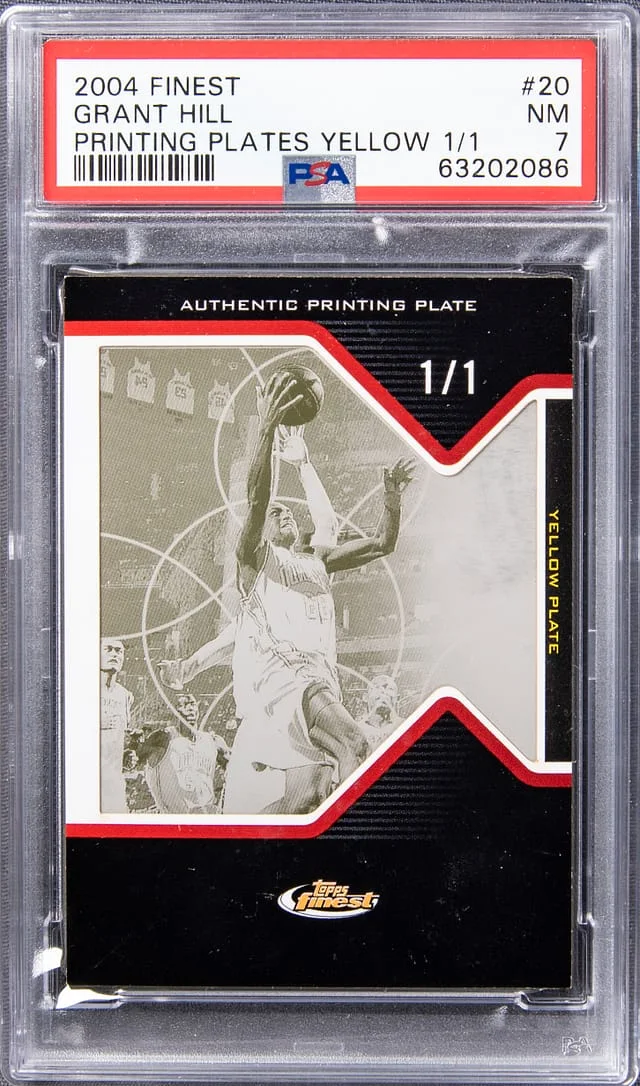 2004-05 Topps Finest Grant Hill Printing Plates Yellow #20 card image