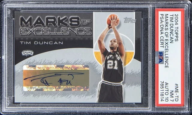 2004-05 Topps Tim Duncan Marks of Excellence #ME-TD card image