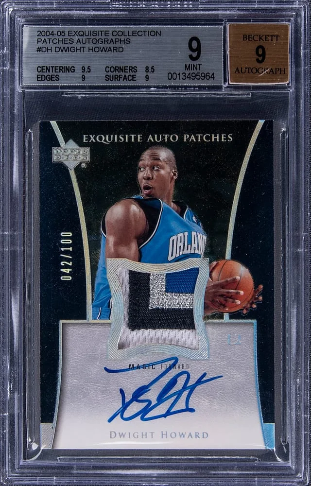 2004-05 UD Exquisite Collection Auto Patch Dwight Howard #AP-DH card image