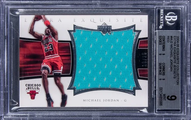 2004-05 UD Exquisite Collection Extra Exquisite Jersey Michael Jordan #EE-MJ2 card image