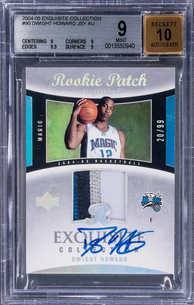 2004-05 UD Exquisite Collection Patch Auto (RPA) Dwight Howard #90 card image