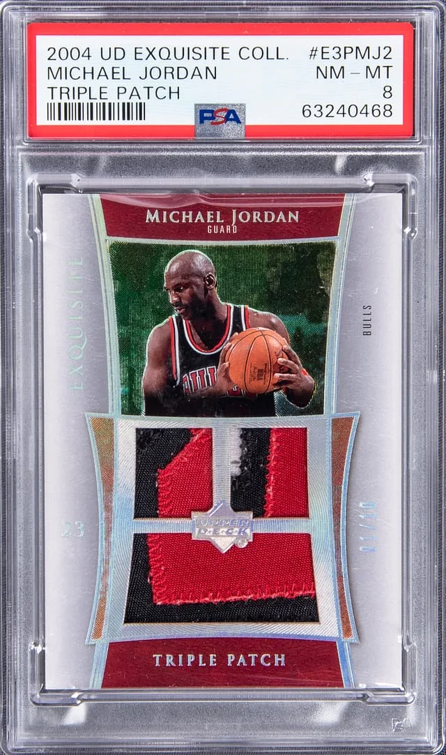 2004-05 UD Exquisite Collection Triple Patch Michael Jordan Triple #E3P-MJ2 card image