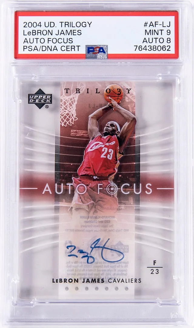 2004-05 UD Trilogy Auto Focus LeBron James #AF-LJ card image