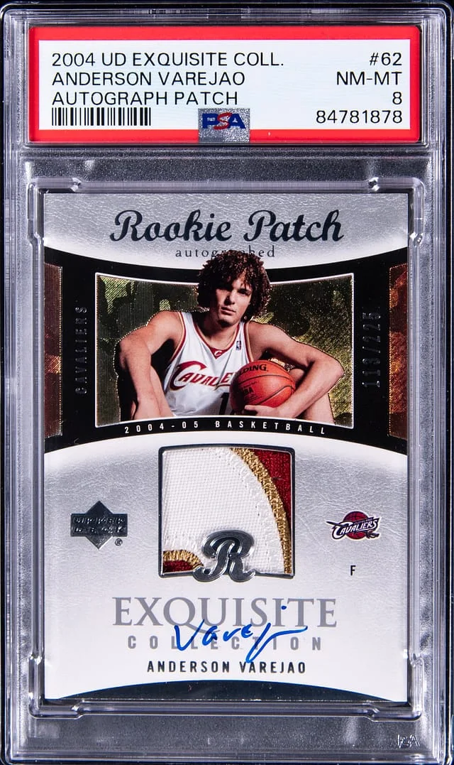 2004-05 Upper Deck Anderson Varejao Equisite Collection Autograph Patch #62 card image