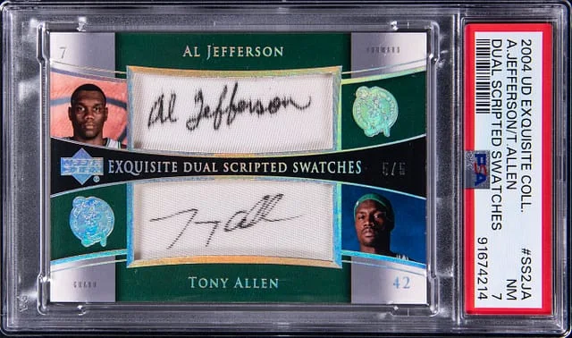 2004-05 Upper Deck Exquisite Collection Al Jefferson/Tony Allen Dual Scripted Swatches #SS2-JA card image