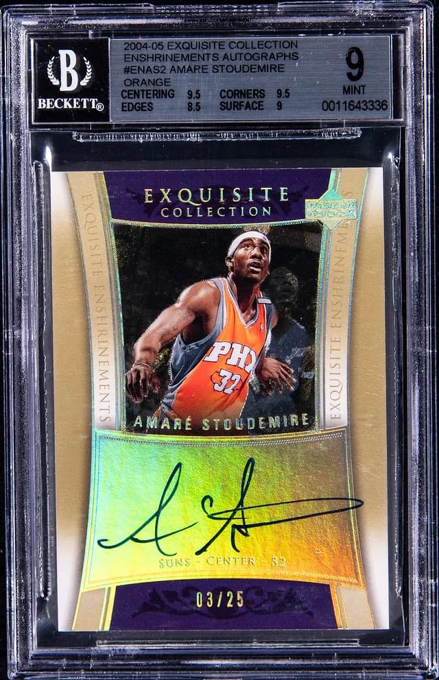 2004-05 Upper Deck Exquisite Collection Amare Stoudemire Enshrinements Autographs Orange #ENAS2 card image
