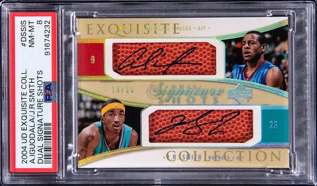 2004-05 Upper Deck Exquisite Collection Andre Iguodala/J.R. Smith Dual Signature Shots #DSS-IS card image