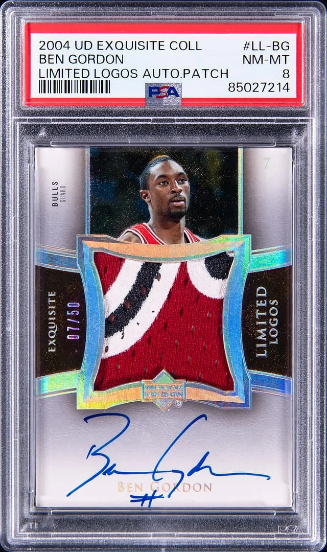 2004-05 Upper Deck Exquisite Collection Ben Gordon Limited Logos Autograph Patch #LL-BG card image
