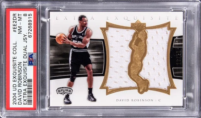 2004-05 Upper Deck Exquisite Collection David Robinson Extra Exquisite Dual Jersey #EE2-DR card image