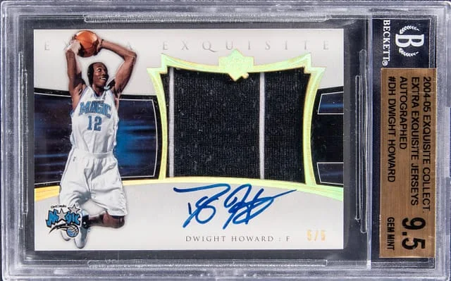 2004-05 Upper Deck Exquisite Collection Dwight Howard Extra Exquisite Autographs #AEE-DH card image