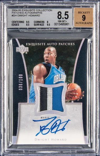 2004-05 Upper Deck Exquisite Collection Dwight Howard Patches Autographs #AP-DH card image