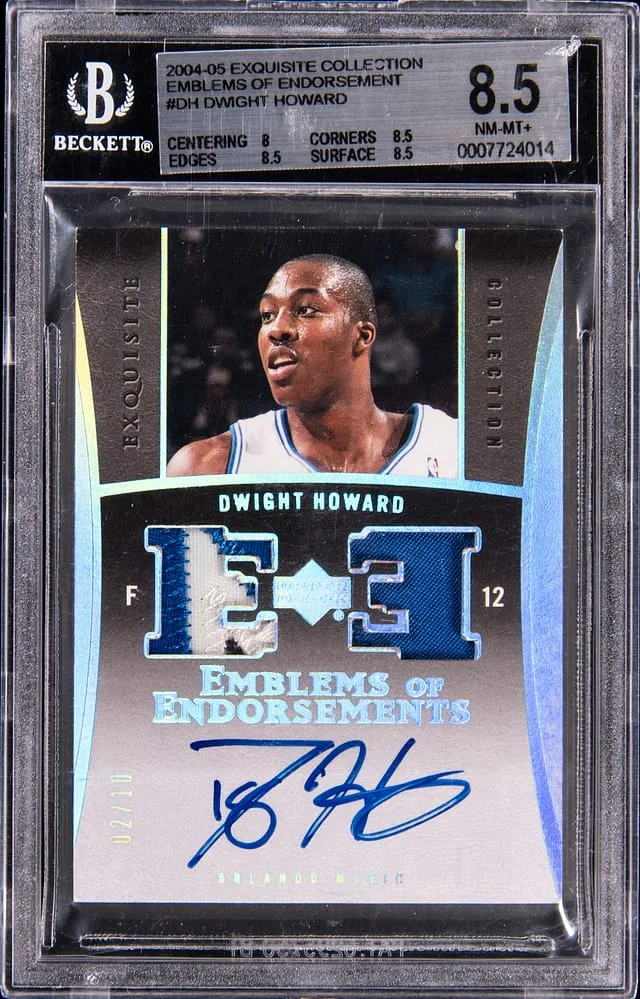2004-05 Upper Deck Exquisite Collection Dwight Howard Emblems of Endorsement #EM-DH card image
