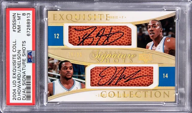 2004-05 Upper Deck Exquisite Collection Dwight Howard, Jameer Nelson Dual Dual Signature Shots #DSS-HN card image