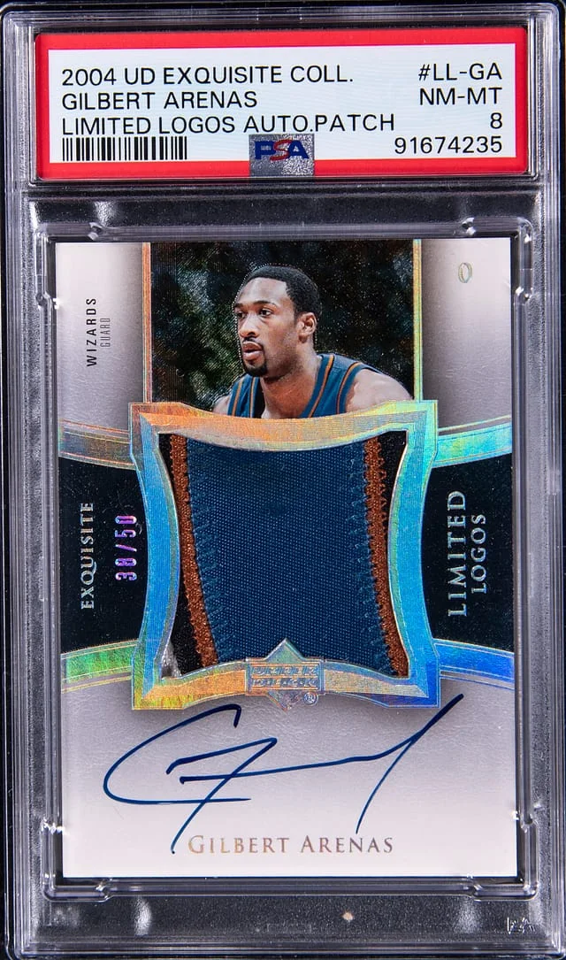 2004-05 Upper Deck Exquisite Collection Gilbert Arenas Limited Logos Autograph Patch #LL-GA card image