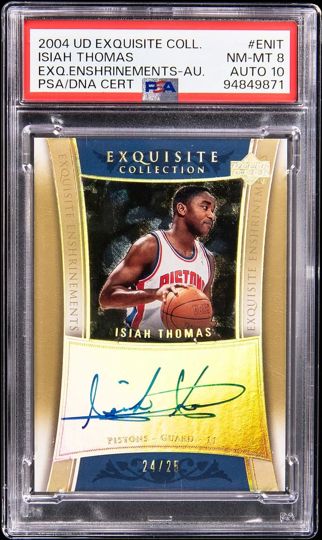 2004-05 Upper Deck Exquisite Collection Isiah Thomas Exquisite Enshrinements Autograph #EN-IT card image