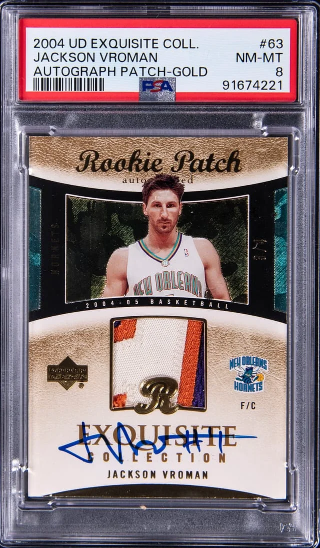 2004-05 Upper Deck Exquisite Collection Jackson Vroman Patch Autograph (RPA) #63 card image