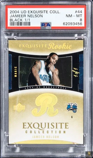 2004-05 Upper Deck Exquisite Collection Jameer Nelson Black #44 card image