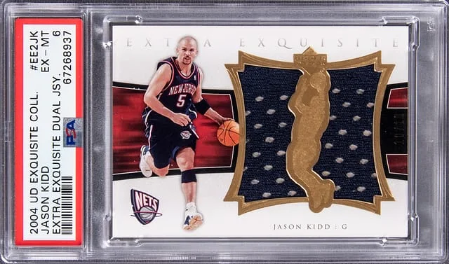 2004-05 Upper Deck Exquisite Collection Jason Kidd Extra Exquisite Dual Jersey #EE2-JK card image