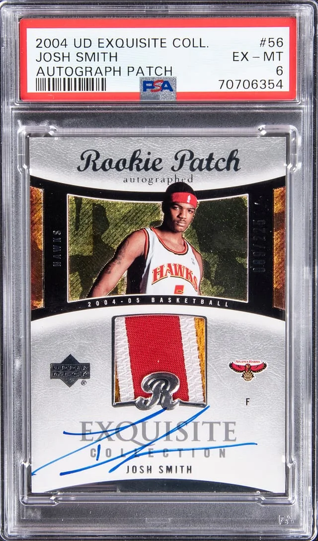 2004-05 Upper Deck Exquisite Collection Josh Smith Patch Autograph #56 card image