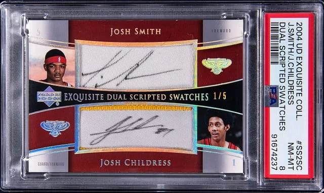 2004-05 Upper Deck Exquisite Collection Josh Smith/Josh Childress Dual Scripted Swatches #SS2-SC card image