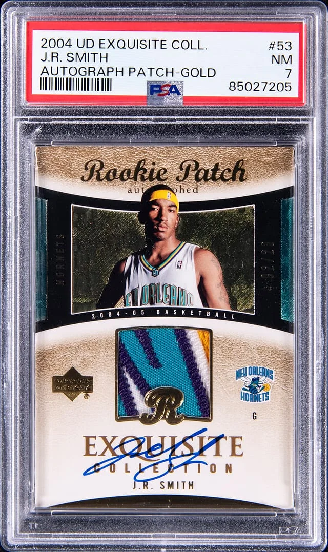 2004-05 Upper Deck Exquisite Collection J.R. Smith Autograph Patch Gold #53 card image