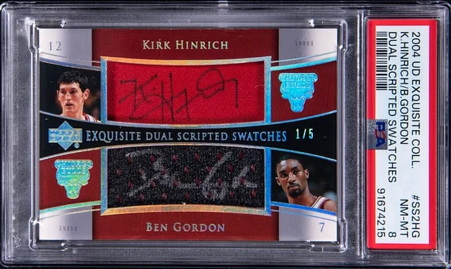 2004-05 Upper Deck Exquisite Collection Kirk Hinrich/Ben Gordon Exquisite Dual Scripted Swatches #SS2-HG card image