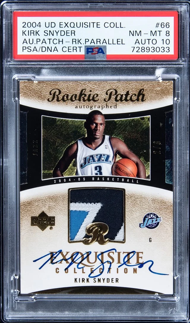 2004-05 Upper Deck Exquisite Collection Kirk Snyder Patch Autographed (RPA) #66 card image