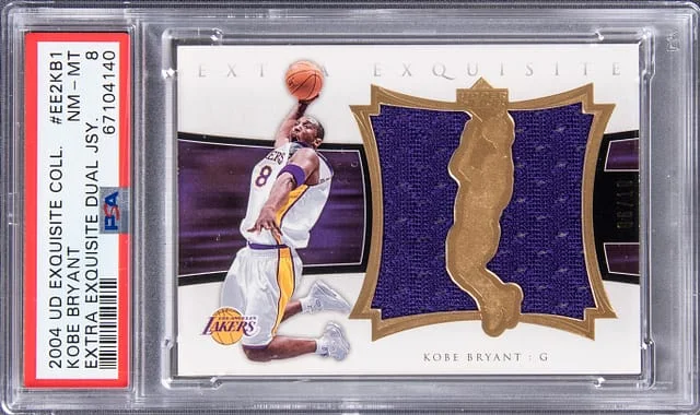 2004-05 Upper Deck Exquisite Collection Kobe Bryant Extra Exquisite Dual Jersey #EE2-KB1 card image