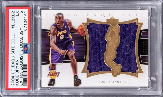 2004-05 Upper Deck Exquisite Collection Kobe Bryant Extra Exquisite Dual Jersey #EE2-KB2 card image