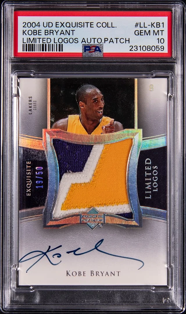2004-05 Upper Deck Exquisite Collection Kobe Bryant Limited Logos Autographed Patch #LL-KB1 card image