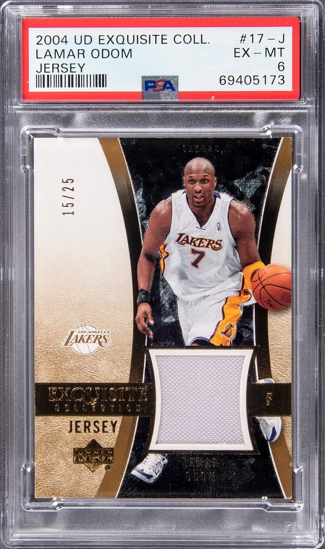 2004-05 Upper Deck Exquisite Collection Lamar Odom Game-Used #17-J card image