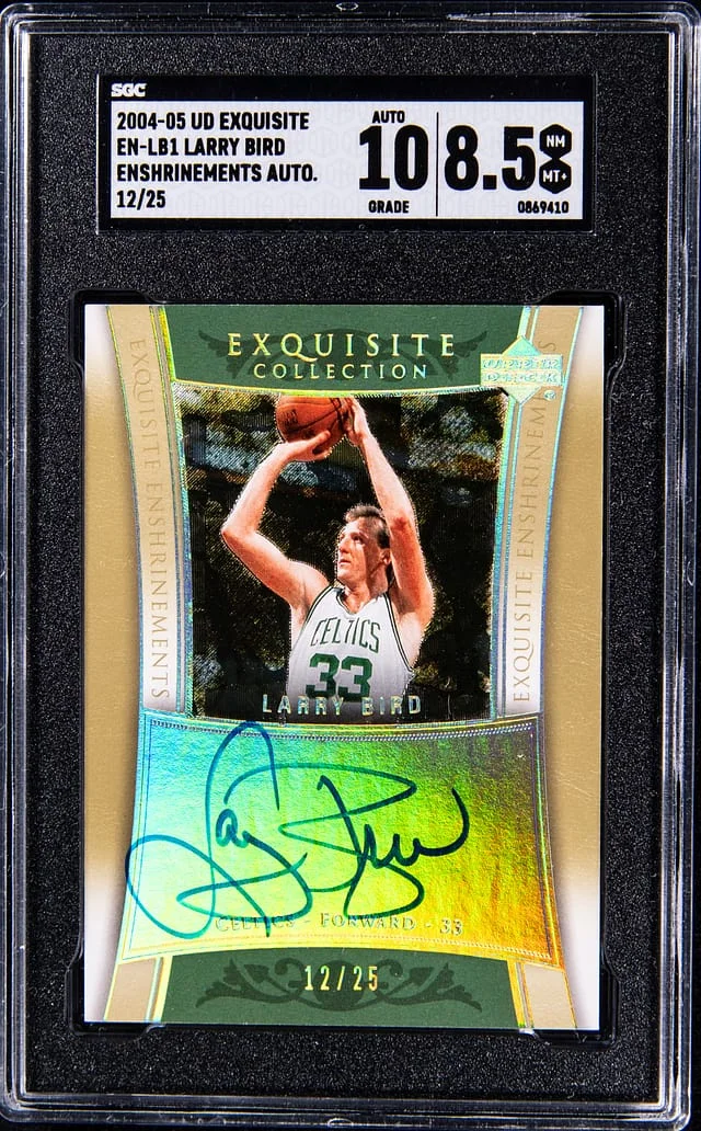 2004-05 Upper Deck Exquisite Collection Larry Bird Enshrinements Autograph #EN-LB1 card image