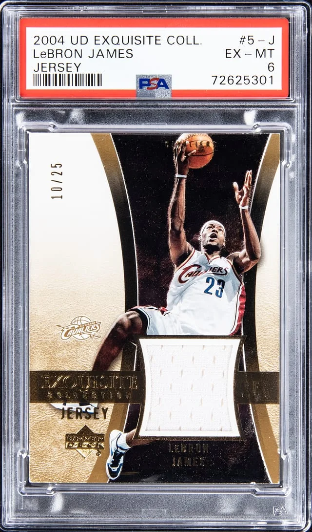 2004-05 Upper Deck Exquisite Collection LeBron James Jersey #5-J card image