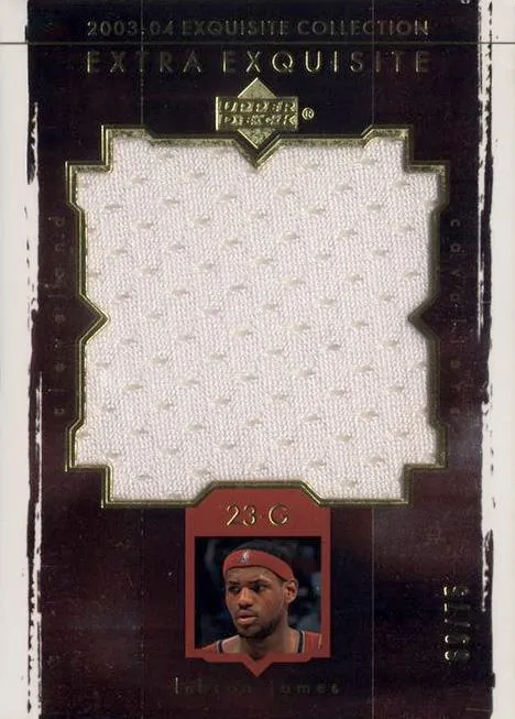 2004-05 Upper Deck Exquisite Collection Lebron James Extra Exquisite Jerseys #EE-LJ1 card image