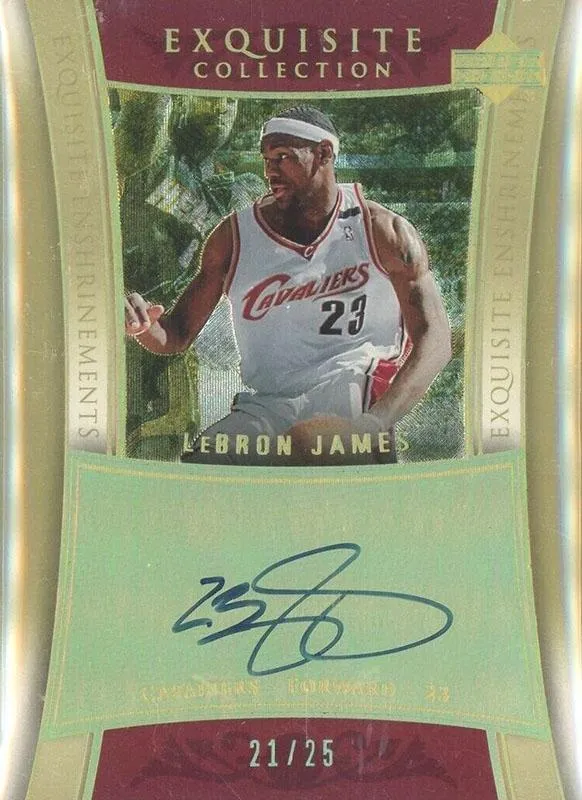 2004-05 Upper Deck Exquisite Collection Lebron James Enshrinements Autographs #EN-LJ2 card image