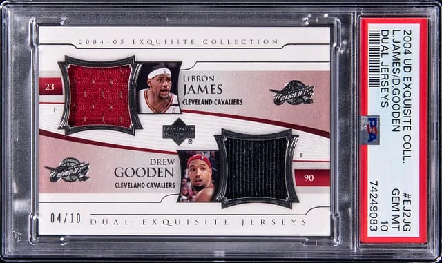 2004-05 Upper Deck Exquisite Collection LeBron James/Drew Gooden Dual Jerseys #EJ2-JG card image