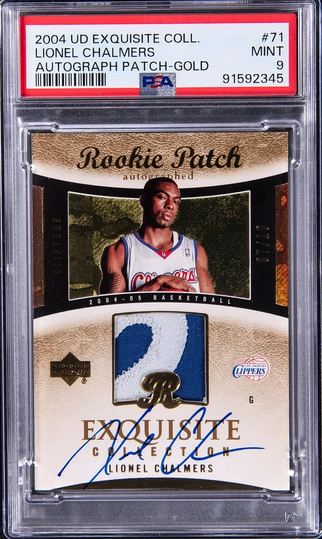 2004-05 Upper Deck Exquisite Collection Lionel Chalmers Autograph Patch Gold #71 card image