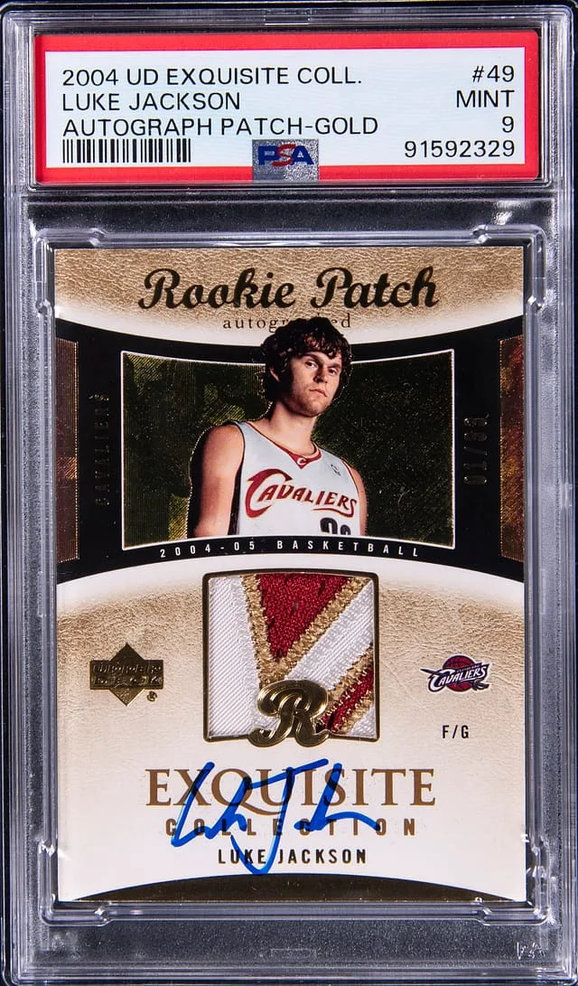 2004-05 Upper Deck Exquisite Collection Luke Jackson Patch Autograph (RPA) Gold #49 card image