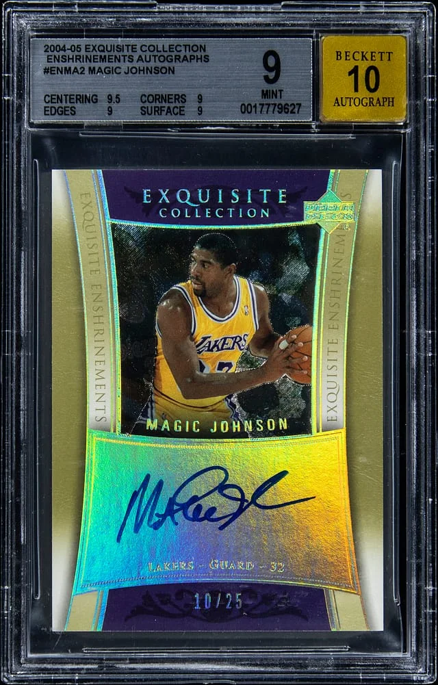 2004-05 Upper Deck Exquisite Collection Magic Johnson Enshrinements Autographs #ENMA2 card image