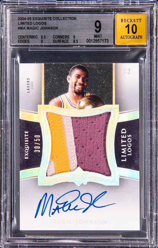 2004-05 Upper Deck Exquisite Collection Magic Johnson Limited Logos #LL-MA card image