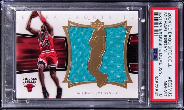 2004-05 Upper Deck Exquisite Collection Michael Jordan All-Star Game-Used Extra Exquisite Dual Jersey #EE2-MJ2 card image