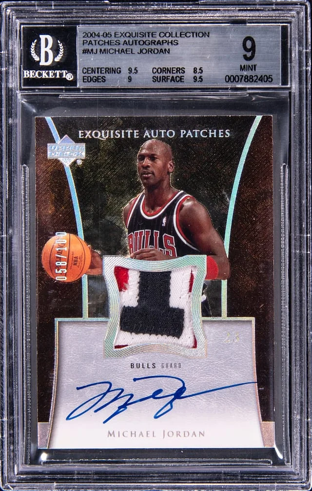2004-05 Upper Deck Exquisite Collection Michael Jordan Patch Autographs #AP-MJ card image