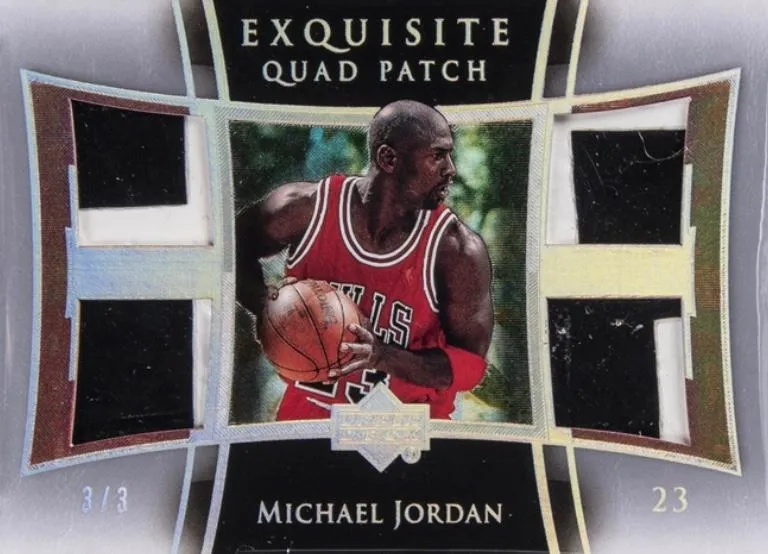2004-05 Upper Deck Exquisite Collection Michael Jordan Patches Quad #E4P-MJ card image