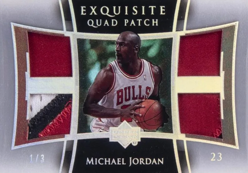 2004-05 Upper Deck Exquisite Collection Michael Jordan Patches Quad #E4P-MJ2 card image