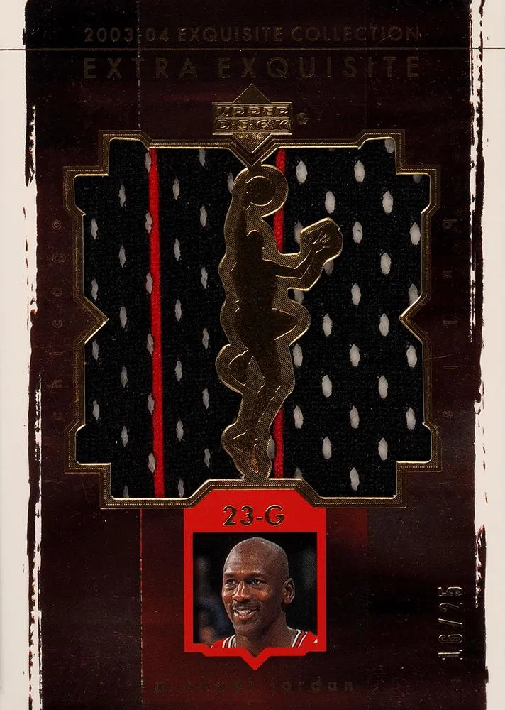 2004-05 Upper Deck Exquisite Collection Michael Jordan Extra Exquisite Jerseys Dual #EE2-MJ1 card image