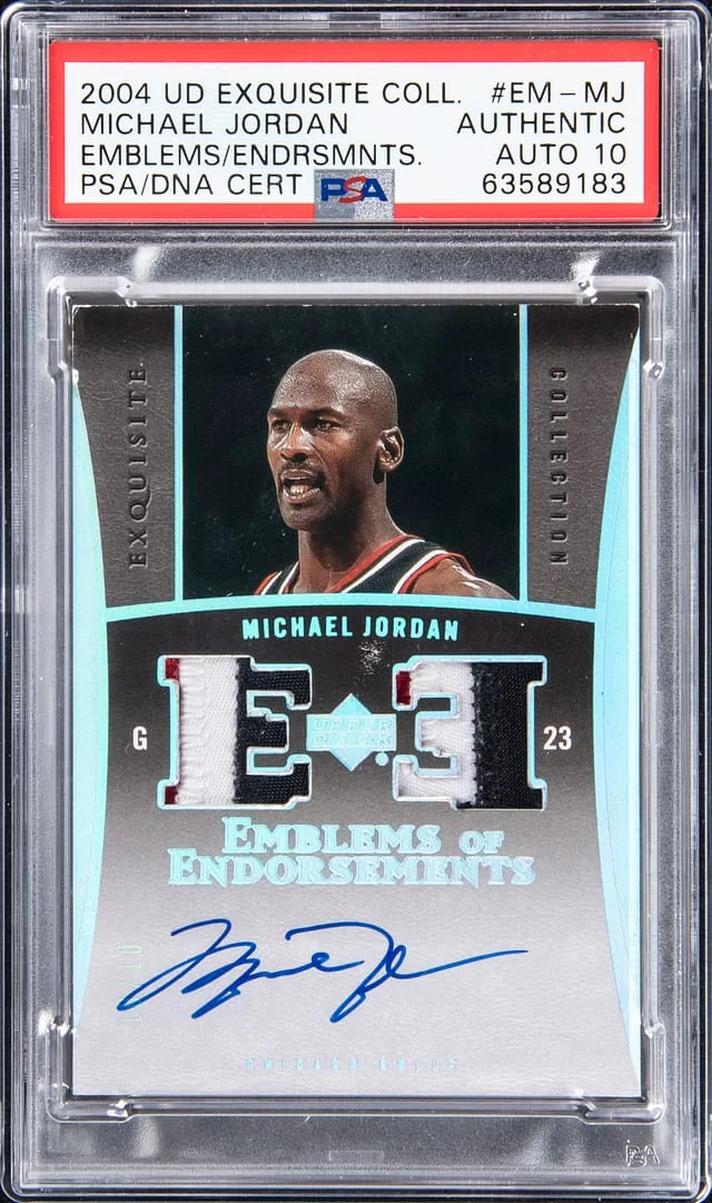 2004-05 Upper Deck Exquisite Collection Michael Jordan Emblems of Endorsements #EM-MJ card image